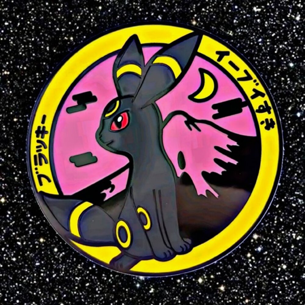 Pokemon Umbreon Enamel Pin Dark Type Eevee Evolution Collectible Kawaii Badge